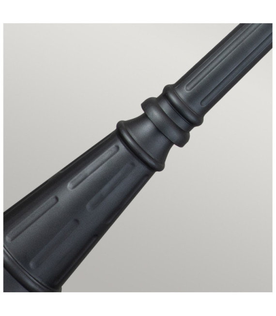 Chicago outdoor floor lamp Aluminum, transparent grained glass Textured black