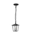 Suspension extérieur Hinkley Aluminium,laiton,verre grainé transparent Noir