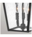 Suspension extérieur Hinkley Aluminium,laiton,verre grainé transparent Noir