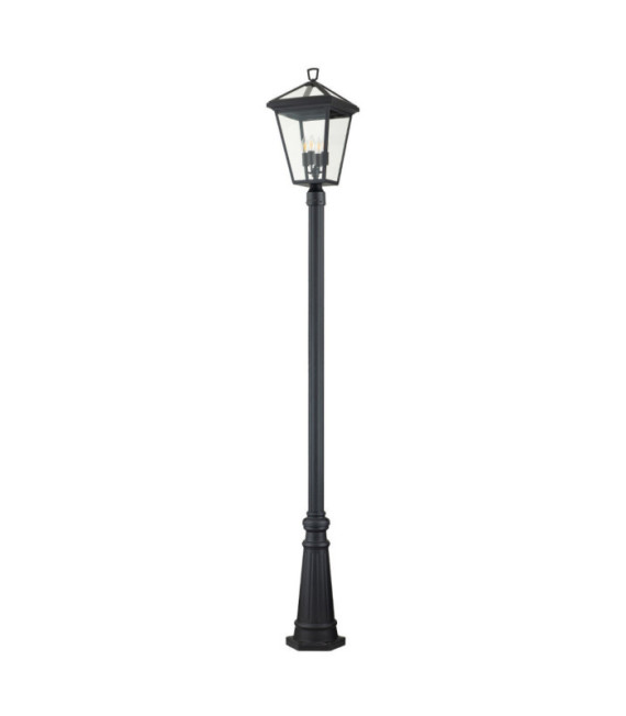 Hinkley outdoor floor lamp Aluminum, transparent glass Museum Black