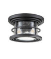 Feiss outdoor ceiling light Aluminum, steel, transparent grained glass Textured black