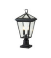 Hinkley outdoor floor lamp Aluminum, transparent glass Museum Black
