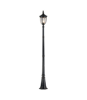 Lampada da terra per esterni Cleveland Alluminio, vetro granulato trasparente Bronzo patinato