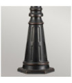 Cleveland outdoor floor lamp Aluminum, transparent grained glass Patinated bronze