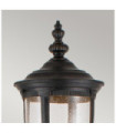 Cleveland outdoor floor lamp Aluminum, transparent grained glass Patinated bronze