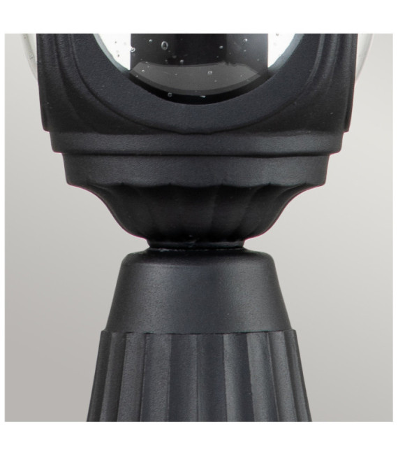 Chicago outdoor floor lamp Aluminum, transparent grained glass Textured black