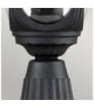 Lampe sur pied extérieur Chicago Aluminium,verre grainé transparent Noir texturé