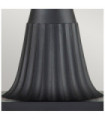 Chicago outdoor floor lamp Aluminum, transparent grained glass Textured black