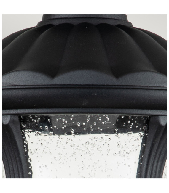 Lampada da terra per esterni Chicago Alluminio, vetro granulato trasparente Nero strutturato