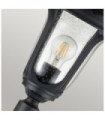 Chicago outdoor floor lamp Aluminum, transparent grained glass Textured black