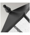 Lampe sur pied extérieur Hinkley Aluminium,laiton,verre grainé transparent Noir