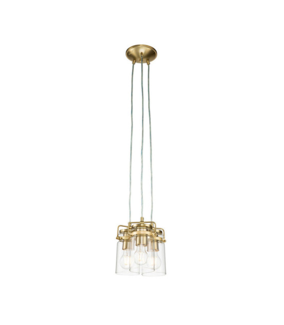 Kichler pendant light Clear glass, steel Brushed brass