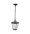 Hinkley outdoor pendant light Aluminum, transparent glass Museum Black