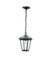 Hinkley outdoor pendant light Aluminum, transparent glass Museum Black