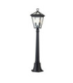 Lampe sur pied extérieur Hinkley Aluminium,verre transparent Musée Noir