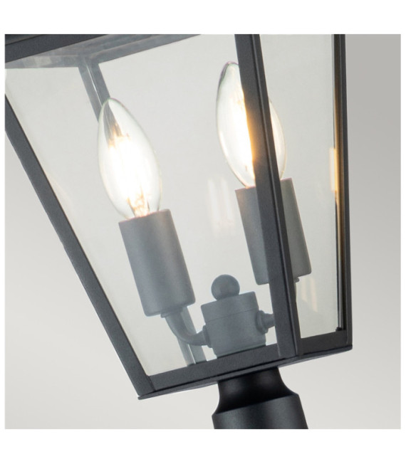 Hinkley outdoor floor lamp Aluminum, transparent glass Museum Black