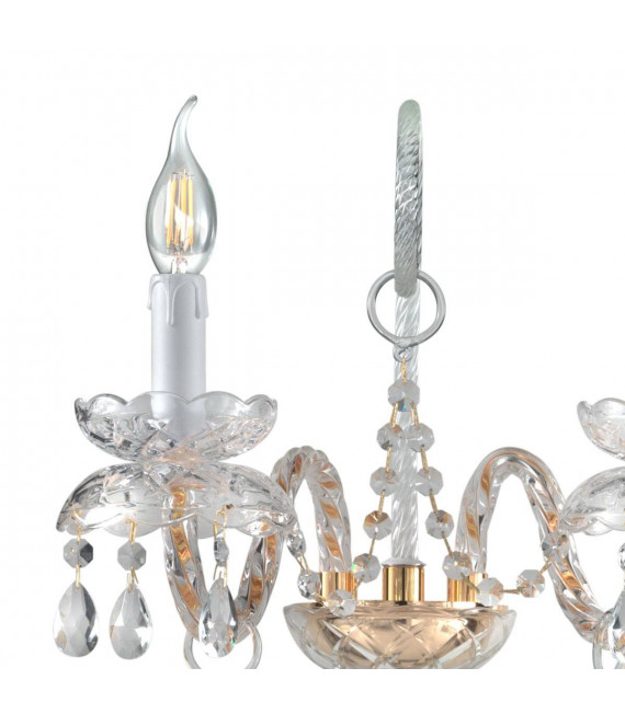 Applique murale en cristal AMARO Or 24 Carats 2 ampoules
