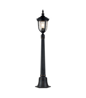Cleveland outdoor floor lamp Aluminum, transparent grained glass Patinated bronze