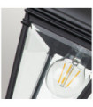 Suspension extérieur Bayview Aluminium,verre biseauté transparent Noir