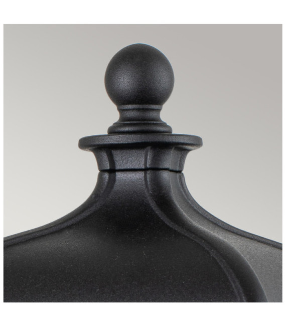 Bayview lámpara de pie exterior Aluminio, cristal biselado transparente Negro