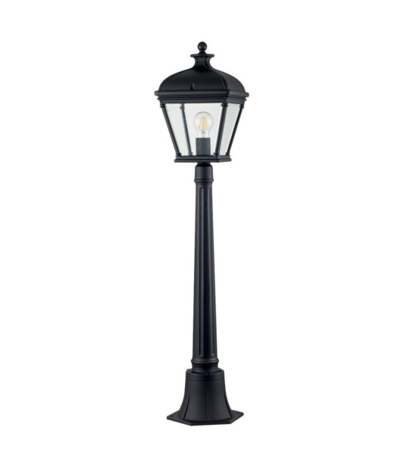 Lampe sur pied extérieur Bayview Aluminium,verre biseauté transparent Noir