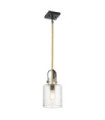 Suspension Kichler Verre grainé transparent,acier Laiton naturel