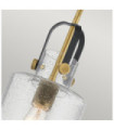 Kichler pendant light Transparent grained glass, steel Natural brass