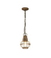 Kichler outdoor pendant light Aluminum, transparent grained glass Natural brass