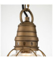 Kichler outdoor pendant light Aluminum, transparent grained glass Natural brass