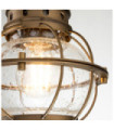Kichler outdoor pendant light Aluminum, transparent grained glass Natural brass