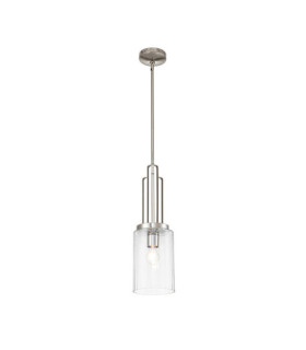 Lampada a sospensione Kichler Vetro scanalato trasparente, acciaio al nichel lucido