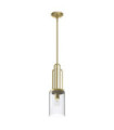 Kichler pendant light Clear fluted glass, steel Brushed natural brass