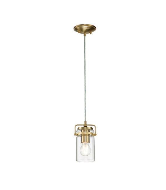 Kichler pendant light Clear glass, steel Brushed brass