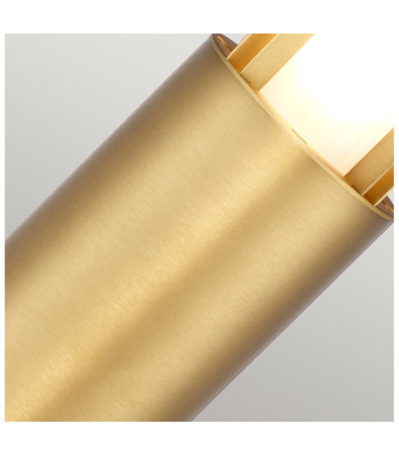 Paignton Outdoor Floor Lamp Frosted Glass, Brass Antique Brass