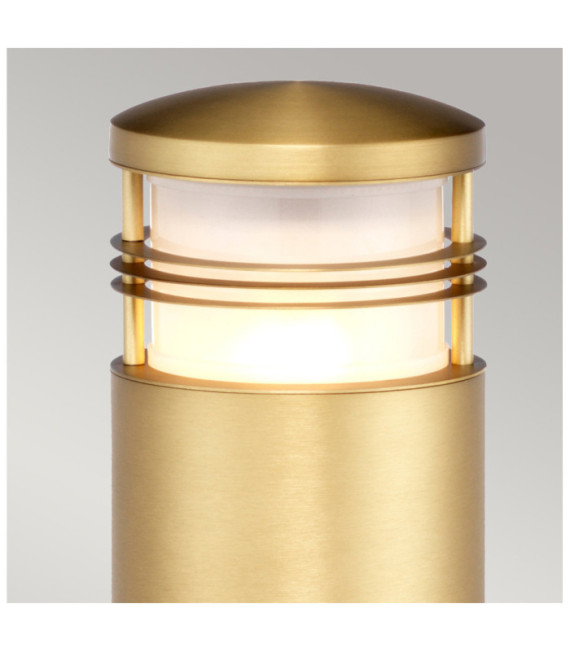 Lampe sur pied extérieur Newbrighton Lentille en polycarbonate,laiton Laiton Antique