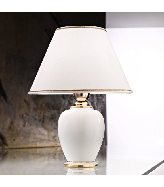 Lampe de table GIARDINO ivoire 1 ampoule