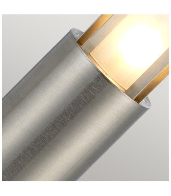 Lámpara de pie para exterior Paignton Vidrio esmerilado, acero inoxidable 316 Acero inoxidable (plata)