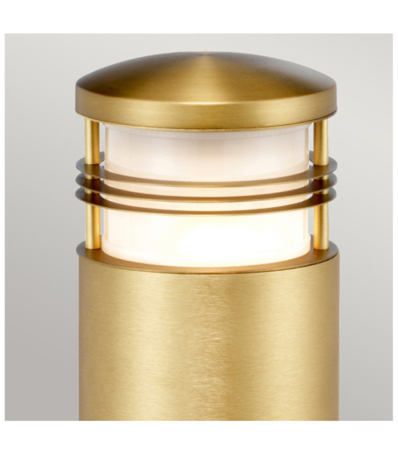 Newbrighton Outdoor Floor Lamp Polycarbonate Lens, Brass Antique Brass