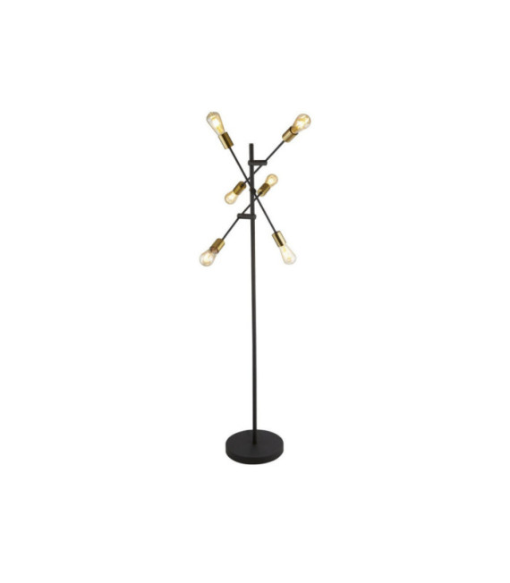 Stehlampe aus schwarzem Sandstahl