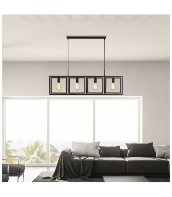 Suspension Plaza Acier doux Noir mat