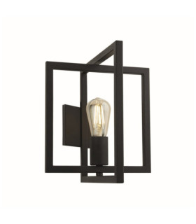 Applique murale Plaza Acier doux Noir mat