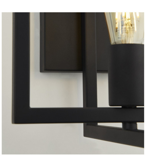 Lampada da parete Plaza Acciaio dolce Nero opaco