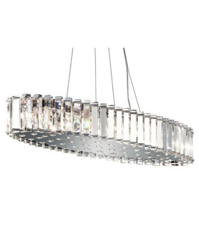 Lámpara Colgante Cristal Cromo