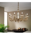 Chandelier classique CONTARINI laiton antique 8 ampoules