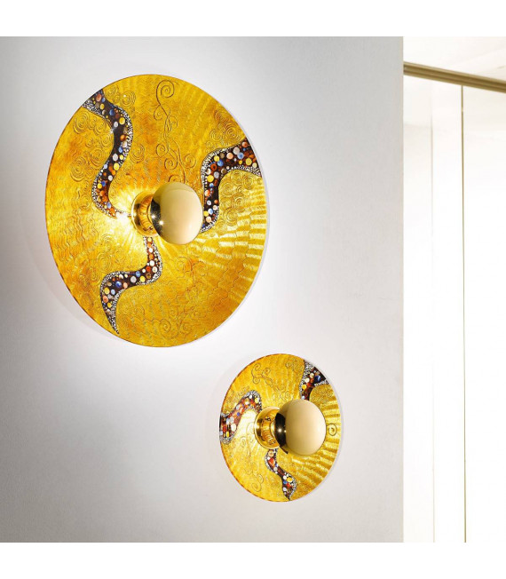 Applique murale design LUNA Or 24 Carats 1 ampoule