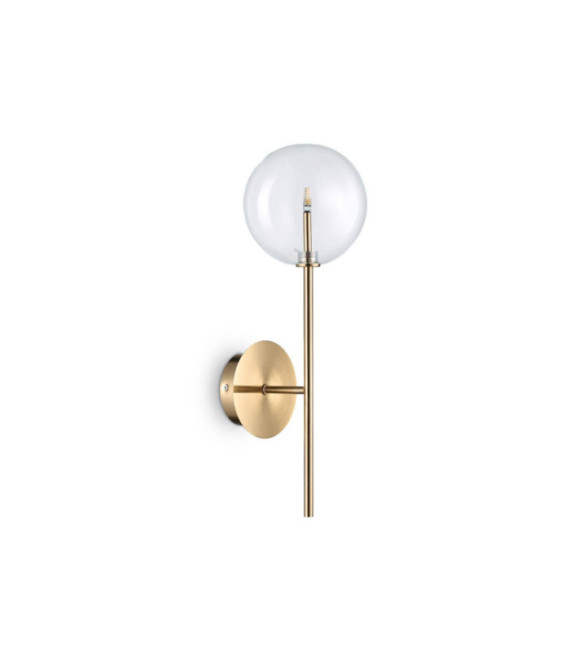 Equinoxe Wandleuchte aus Metall, antikes Messing