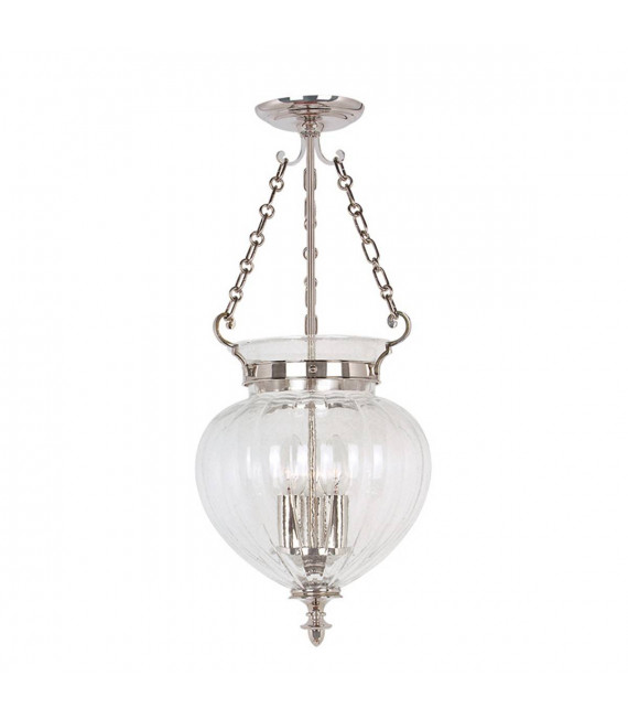 Finsbury Park Pendelleuchte, aus Bronze und Glas, 27 cm