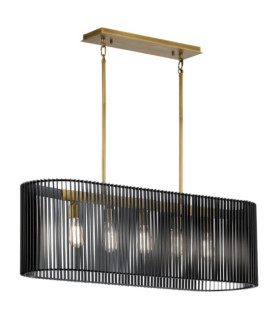 Suspension Kichler Acier Noir et laiton naturel