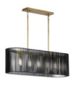 Kichler pendant light Black steel and natural brass