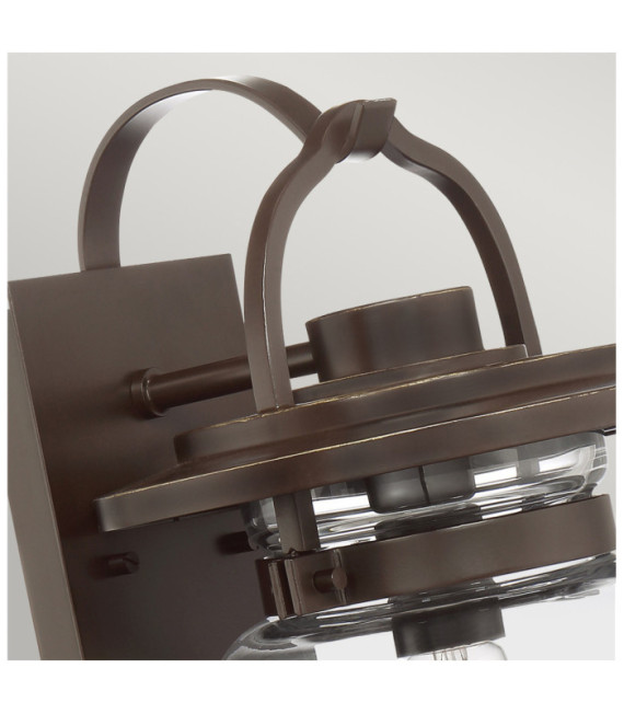 Quoizel Außenwandleuchte Transparentes Glas, Aluminium Westernbronze